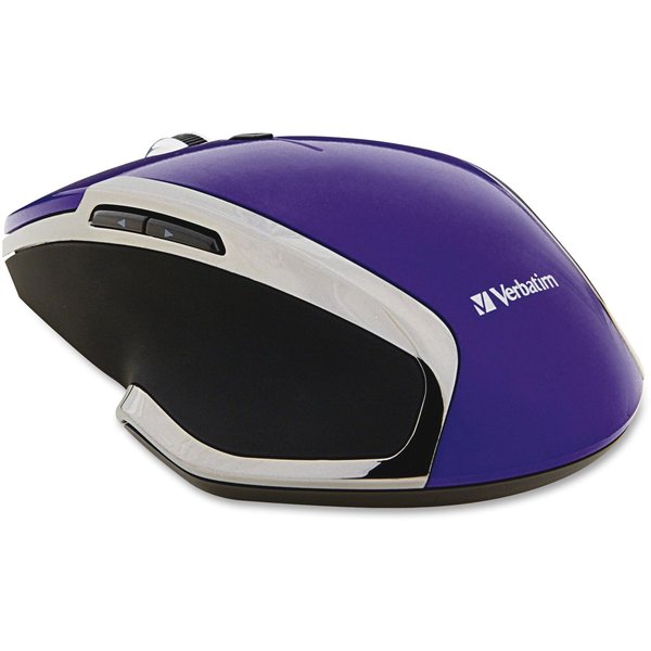 Verbatim Wireless Notebook 6-Button Deluxe Blue Led Mouse - Purple 99017